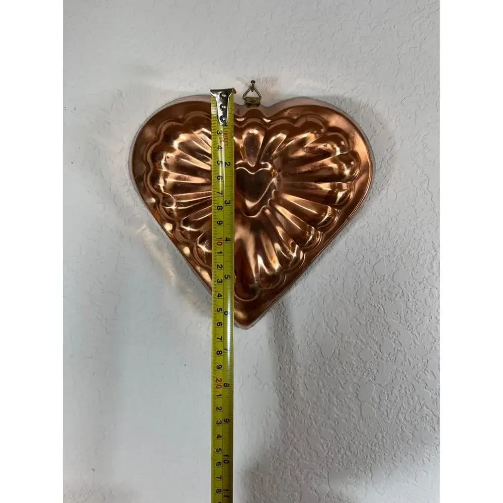 Vintage Copper Heart Cake Mold